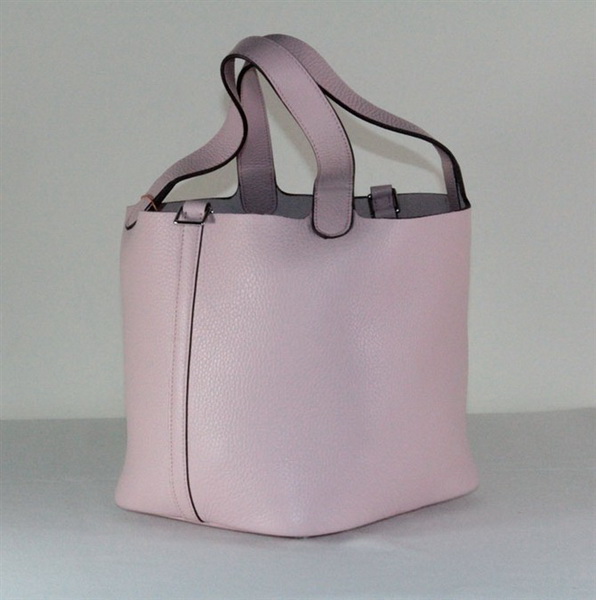 Fake & Replica Hermes Picotin Double Shoulder Bag Pink 509060